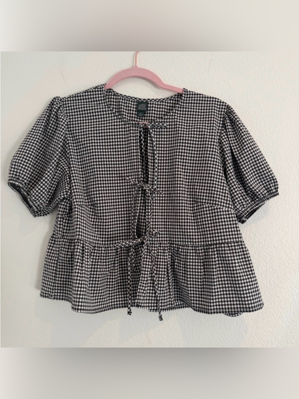 Black & White Gingham Top - Wild Fable